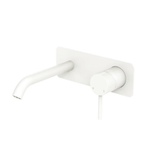 Kaya Basin/Bath Wall Fienza Mixer Set Rectangular Plates 160mm Outlet - Matte White